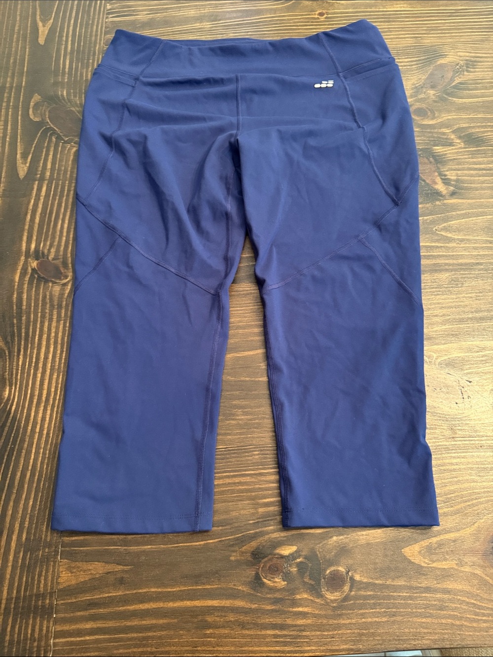 BCG Navy Blue Capri Leggings with Wide Waistband